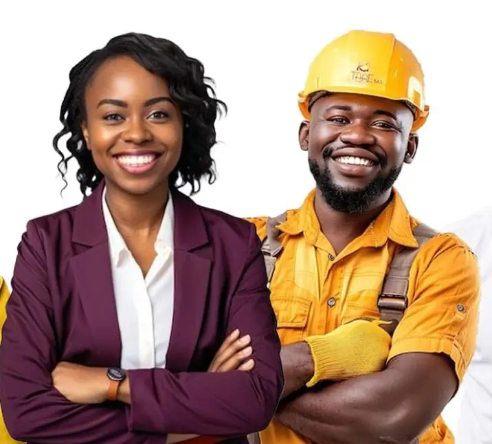 Professional and site worker
